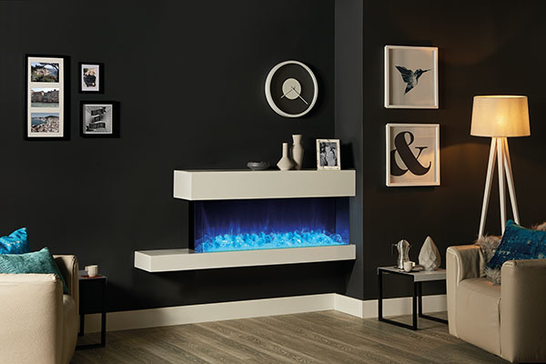 fiamma, blu, arte, stile, moderno