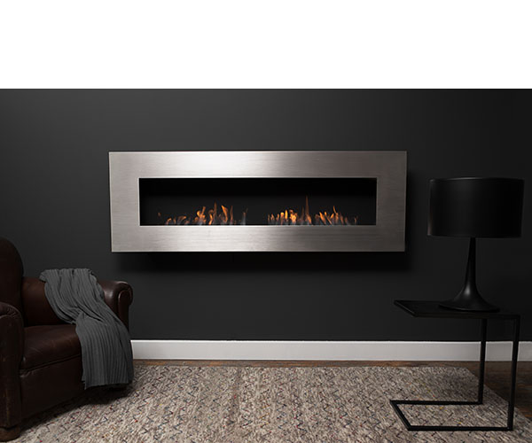 focolare con cornice a scelta